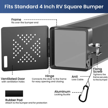 Aluminum Vented RV Bumper End Caps